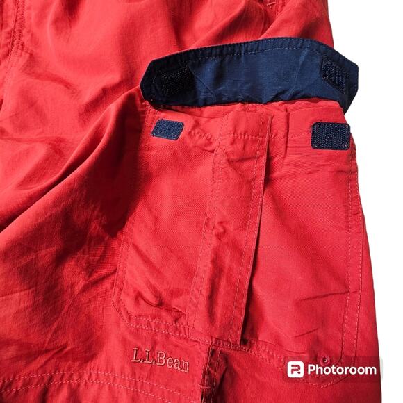 LL Bean Men's Red Classic Supplex Cargo 10" Sport Shorts in Red, NWT, Size XXL - Picture 4 of 12